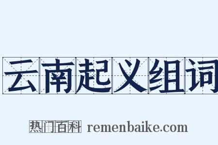 云南起义组词是什么意思的图片